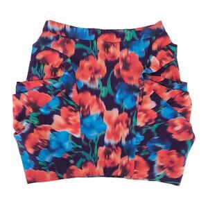 Bebe floral silk skirt